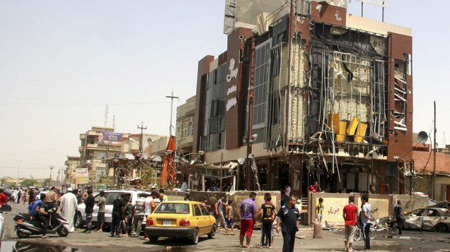 Local de uma explosão em um bairro predominantemente xiita na cidade de Sadr, ao norte de Bagdá - 01/08/2014