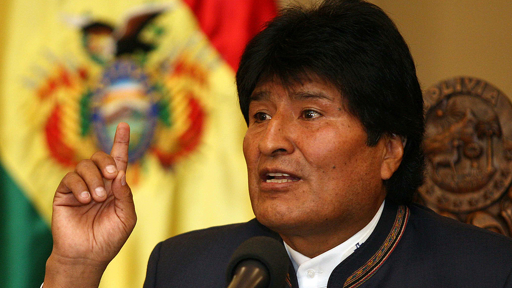 Presidente boliviano Evo Morales pediu o retorno do senador Roger Pinto Molina ao país, durante coletiva de imprensa em La Paz nesta quarta-feira (28)