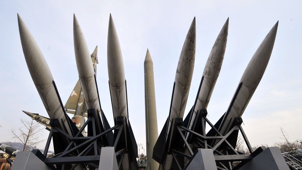 Réplica de mísseis norte-coreanos Scud-B