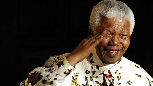 2003 - Nelson Mandela durante a comemoração de seu aniversário de 85 anos