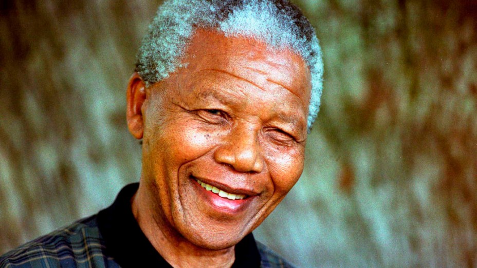 Presidente da África do Sul, Nelson Mandela, em 1996