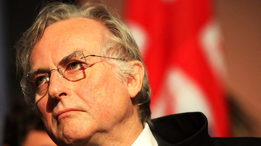 Autor britânico Richard Dawkins durante sua cerimônia de Doutorado Honorário na Universidade de Antuérpia, em Antuérpia, na Bélgica