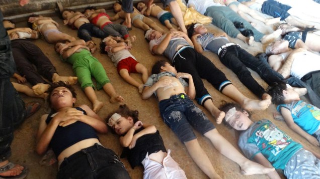 Agosto de 2013: crianças vítimas de ataque com gás na Síria