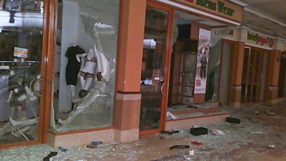 Interior do shopping Westgate em Nairóbi, no Quênia, após  do grupo terrorista somali Al Shabab, que deixou 62 mortos
