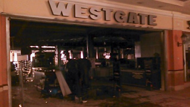 Interior do shopping Westgate em Nairóbi, no Quênia, após  do grupo terrorista somali Al Shabab, que deixou 62 mortos