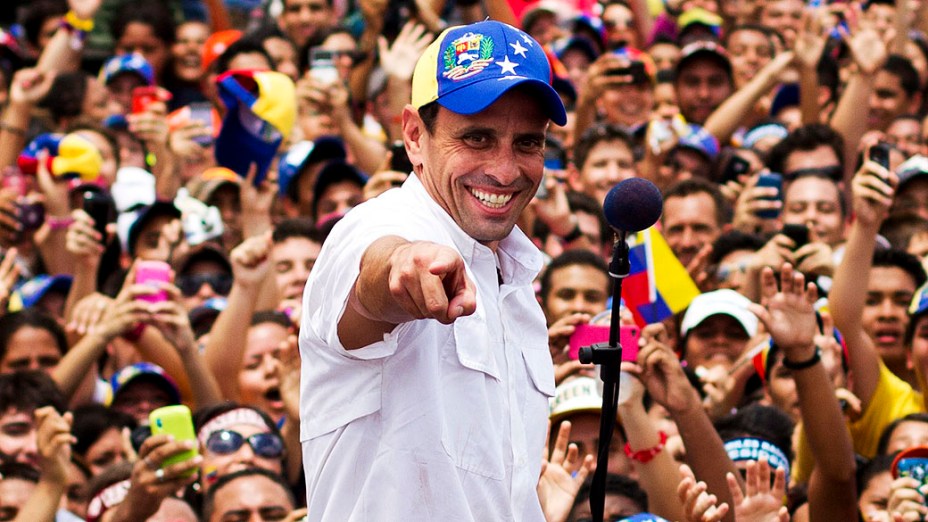 Opositor Henrique Capriles participa de evento em Maturin, no estado de Monagas 20/03/2013