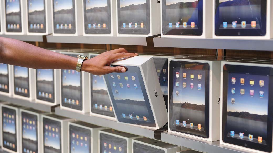 Na loja de Covent Garden, em Londres, iPads são expostos para venda