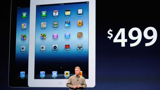 Phil Schiller, vice-presidente global de marketing da Apple, apresenta preços Ipad3 durante o evento em São Francisco, nos Estados Unidos