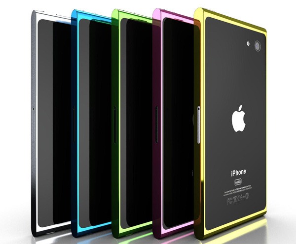 O que você acha de uma versão colorida do iPhone? A Apple costuma aplicar cores aos seus players menores de MP3, mas parece que a regra não funciona com os smartphones