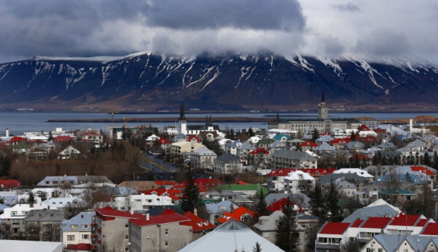 Vista de Reykjavík, a capital da Islândia