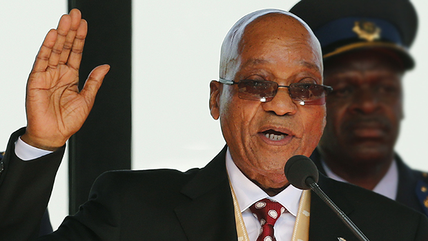 Jacob Zuma ao assumir novamente a presidência da África do Sul
