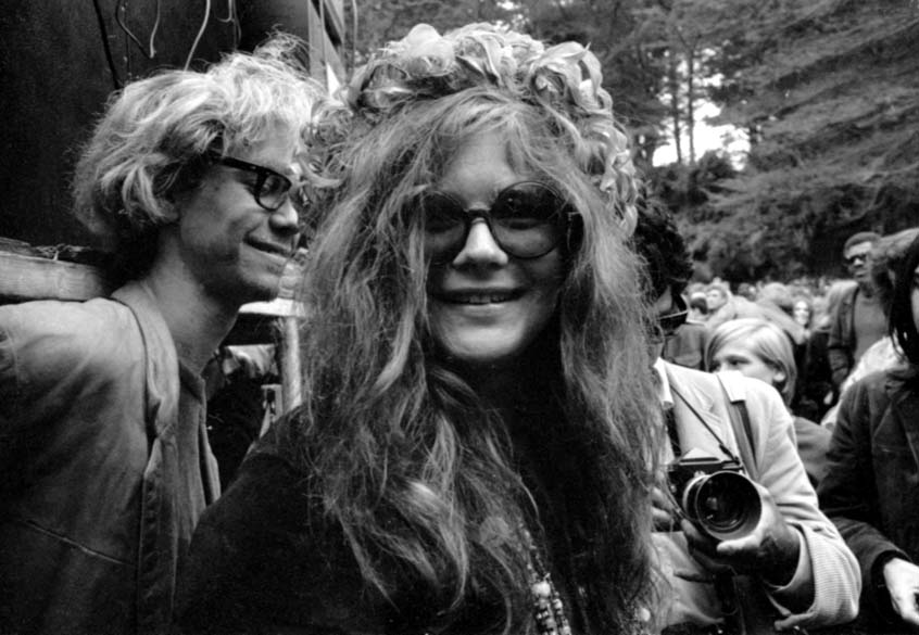 A cantora Janis Joplin foi considerada um dos símbolos do movimento hippie. Acima, em 1970