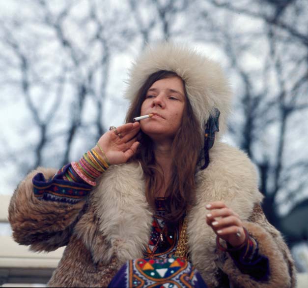 Janis Joplin em visita a Copenhagen, Dinamarca, em abril de 1969