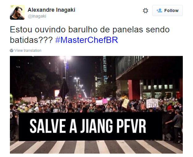 Espectador incentiva protestos contra a saída de Jiang