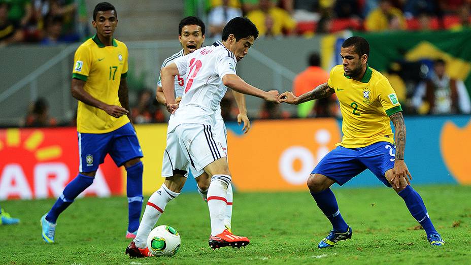 Kagawa durante vitória do Brasil contra o Japão na Copa das Confederações, em Brasília