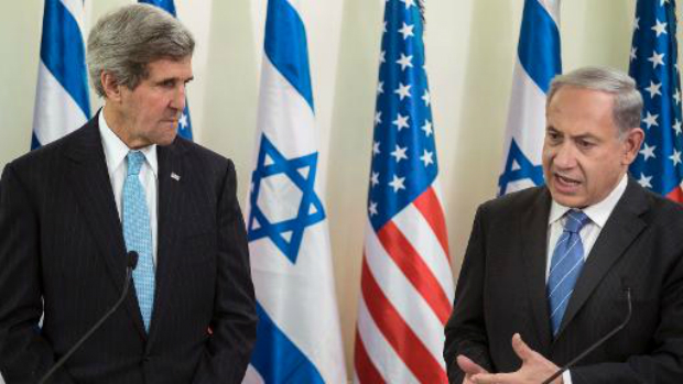 John Kerry se reúne com o premiê Benjamin Netanyahu em Jerusalém, em 2 de janeiro de 2014