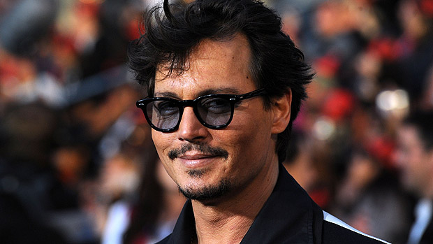Johnny Depp durante o lançamento de Piratas do Caribe: Navegando em Águas Misteriosas