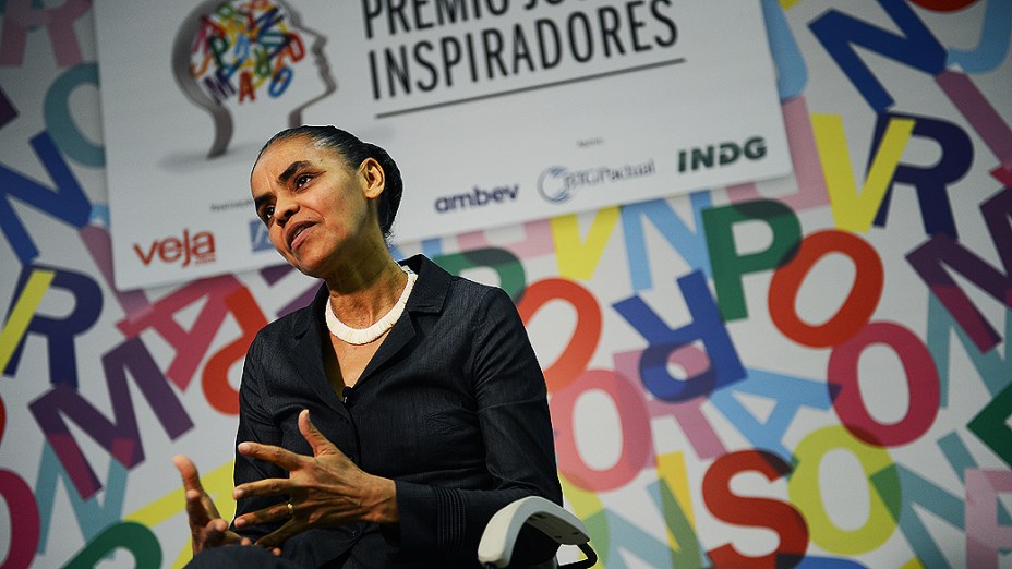 Marina Silva durante Prêmio Jovens Inspiradores 2012