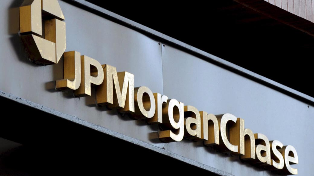 Logo do banco JP Morgan Chase em Nova York, nos Estados Unidos