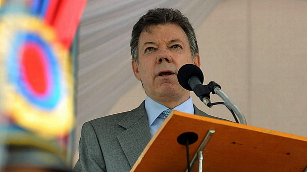 O presidente da Colômbia, Juan Manuel Santos