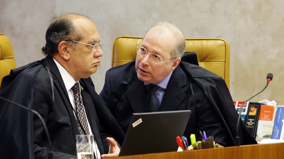 Ministros do STF no julgamento do mensalão, em 09/08/2012