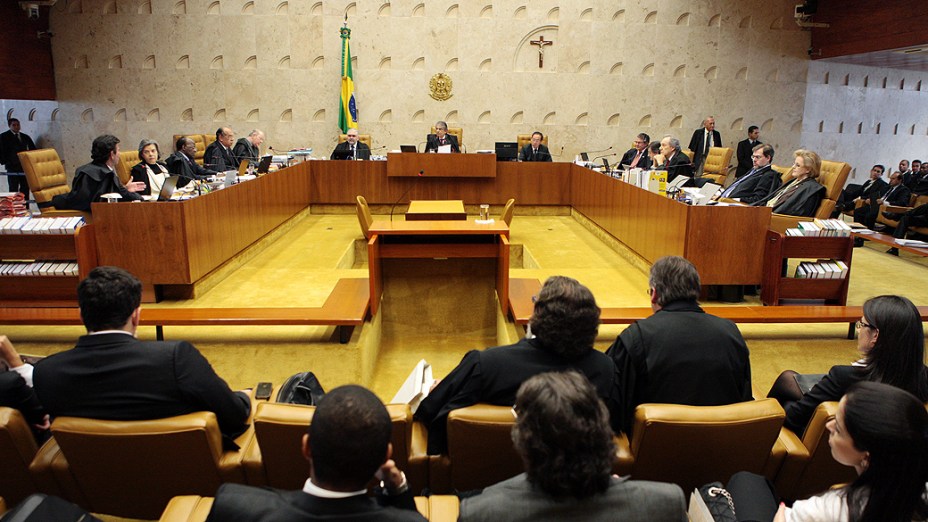 Início da sessão do décimo dia do julgamento do mensalão, em 15/08/2012
