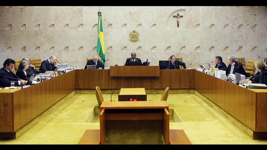 Ministros do STF durante julgamento do mensalão, em 06/12/2012