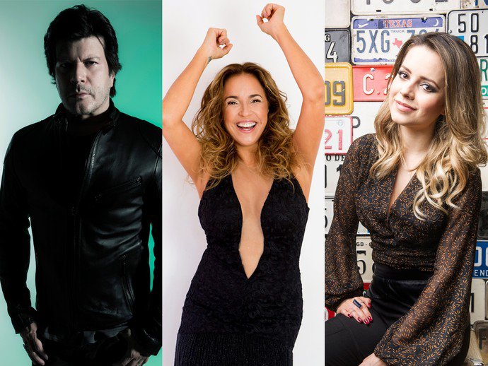 Os jurados do 'SuperStar': Paulo Ricardo, Daniela Mercury e Sandy