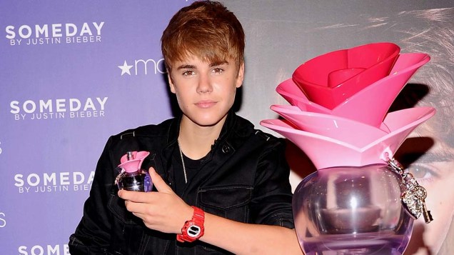 <p>Justin Bieber durante o lançamento do seu perfume em Nova York</p>
