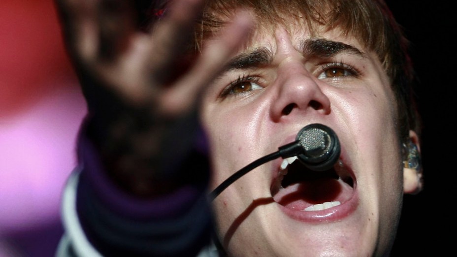 <p>Justin Bieber durante show em Caracas, Venezuela</p>