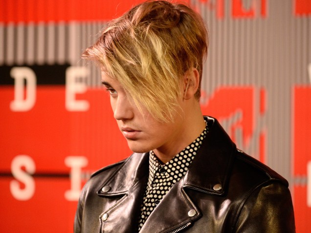 <p>Justin Bieber durante o Video Music Awards, da MTV, em Los Angeles, neste domingo (30)</p>