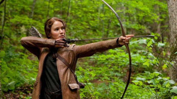 Jennifer Lawrence em cena de <em>Jogos Vorazes</em>