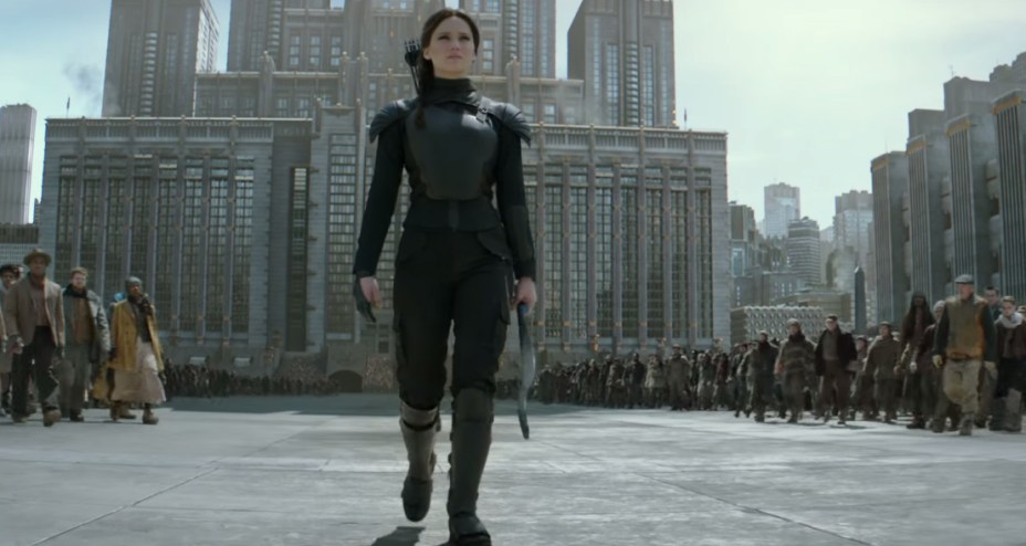 Katniss (Jennifer Lawrence) em Jogos Vorazes: A Esperança - O Final