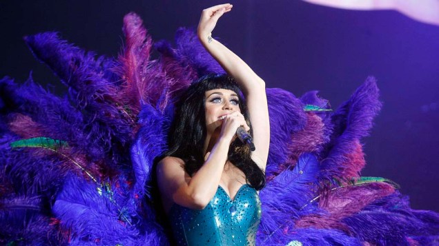 Katy Perry durante show no palco Mundo, no primeiro dia do Rock in Rio, em 23/09/2011