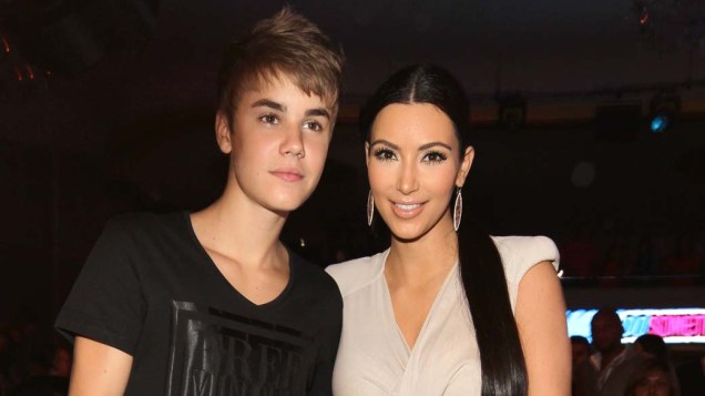 <p>Kim Kardashian e Justin Bieber em Hollywood, Califórnia</p>