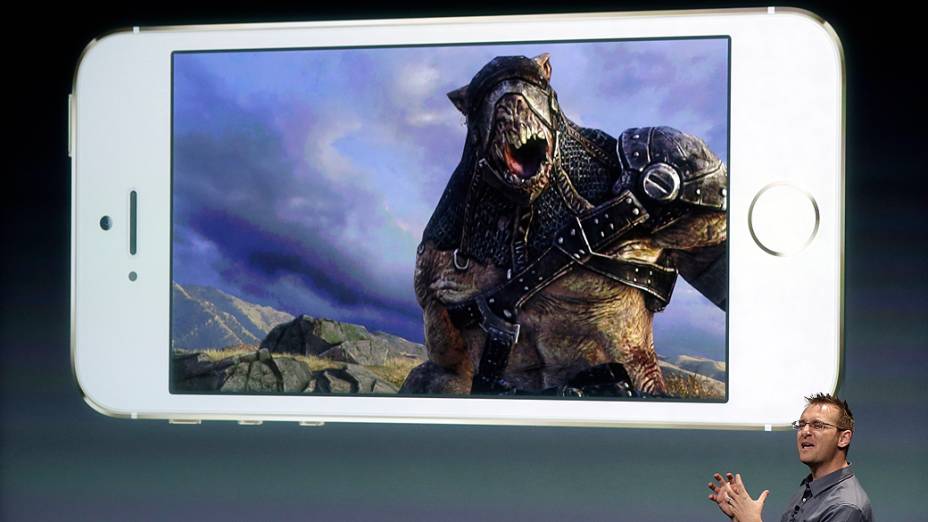 Novo iPhone 5S, apresentado durante evento da Apple em Cupertino, Califórnia