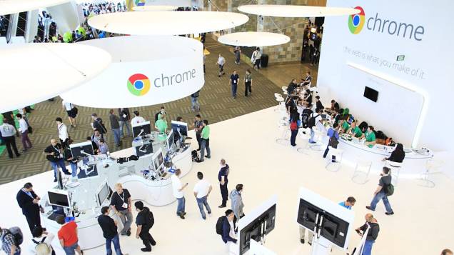 Google apresentou nesta quinta-feira novidades do seu navegador, o Google Chrome, durante conferência Google I / O no Moscone Center em São Francisco, Califórnia