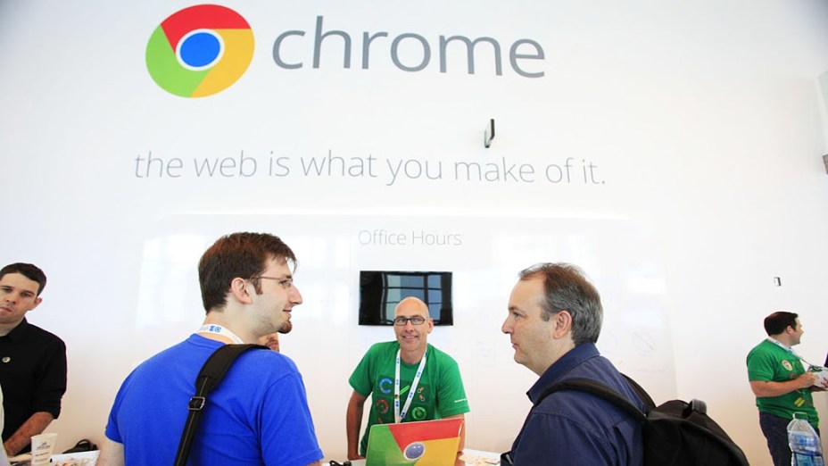 Google apresentou nesta quinta-feira novidades do seu navegador, o Google Chrome, durante conferência Google I / O no Moscone Center em São Francisco, Califórnia