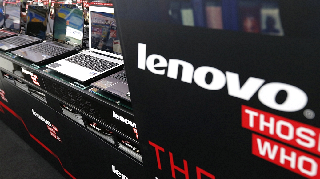 laptops da chinesa Lenovo em uma loja de Tóquio, no Japão