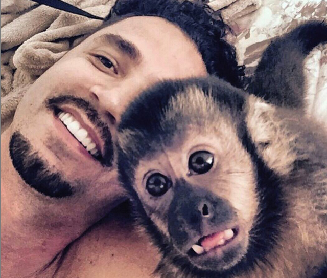 Latino e esposa levam macaco para aniversário do filho de amigos, Divirta-se mais