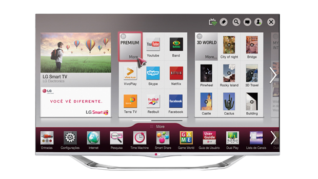 A smart TV 60LA7400, da Samsung, oferece uma das melhores seleções de aplicativos do mercado