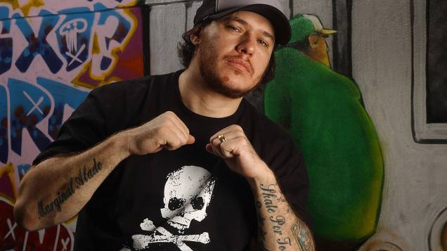 Chorão, vocalista do grupo Charlie Brown Jr., em foto de 2005