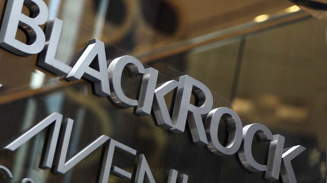 Logo da empresa BlackRock, nos Estados Unidos