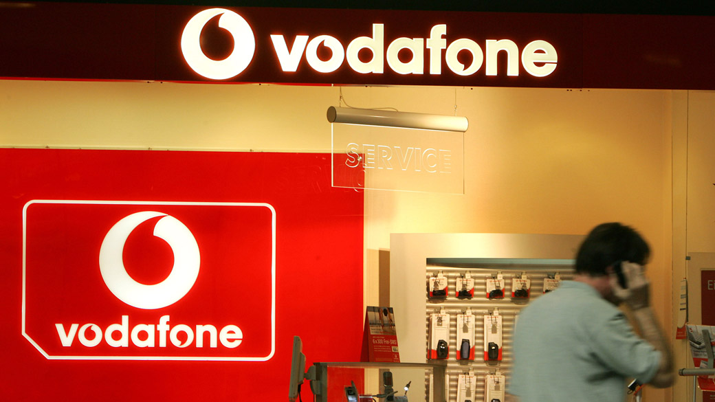 Fachada de uma loja da Vodafone na Europa