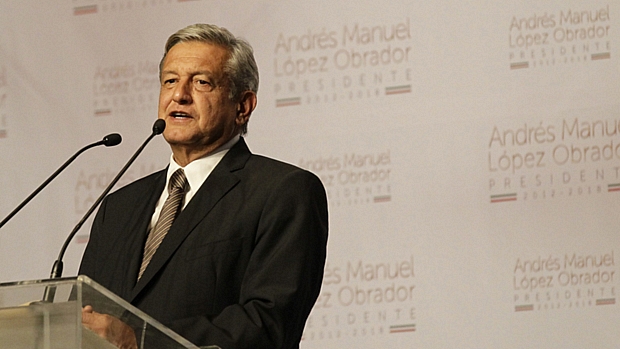 Andres Manuel López Obrador, candidato presidencial do Partido da Revolução Democrática (PRD)