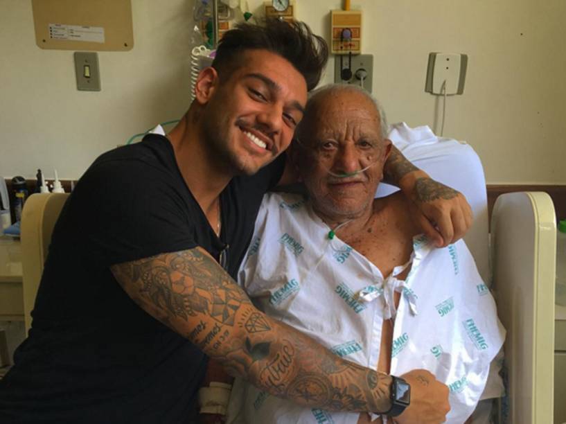 Lucas Lucco e o avô Pedro Roberto de Oliveira