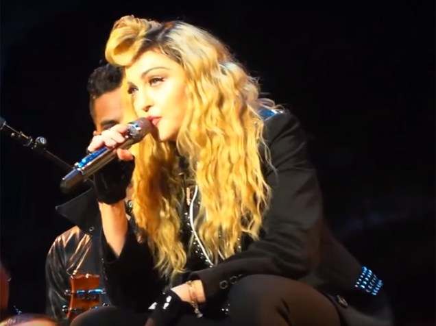 Madonna durante show em Manchester
