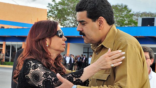 Na véspera, vice-presidente venezuelano Nicolás Maduro havia se encontrado com Cristina Kirchner
