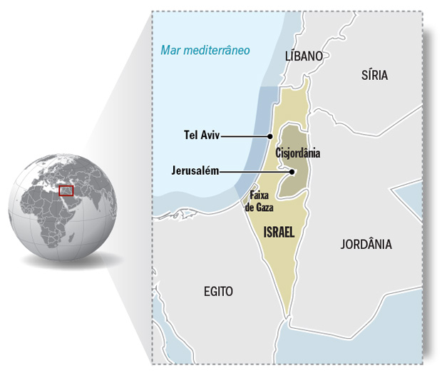 Mapa indica região do conflito