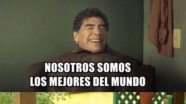 Maradona, alvo de piadas nas redes sociais